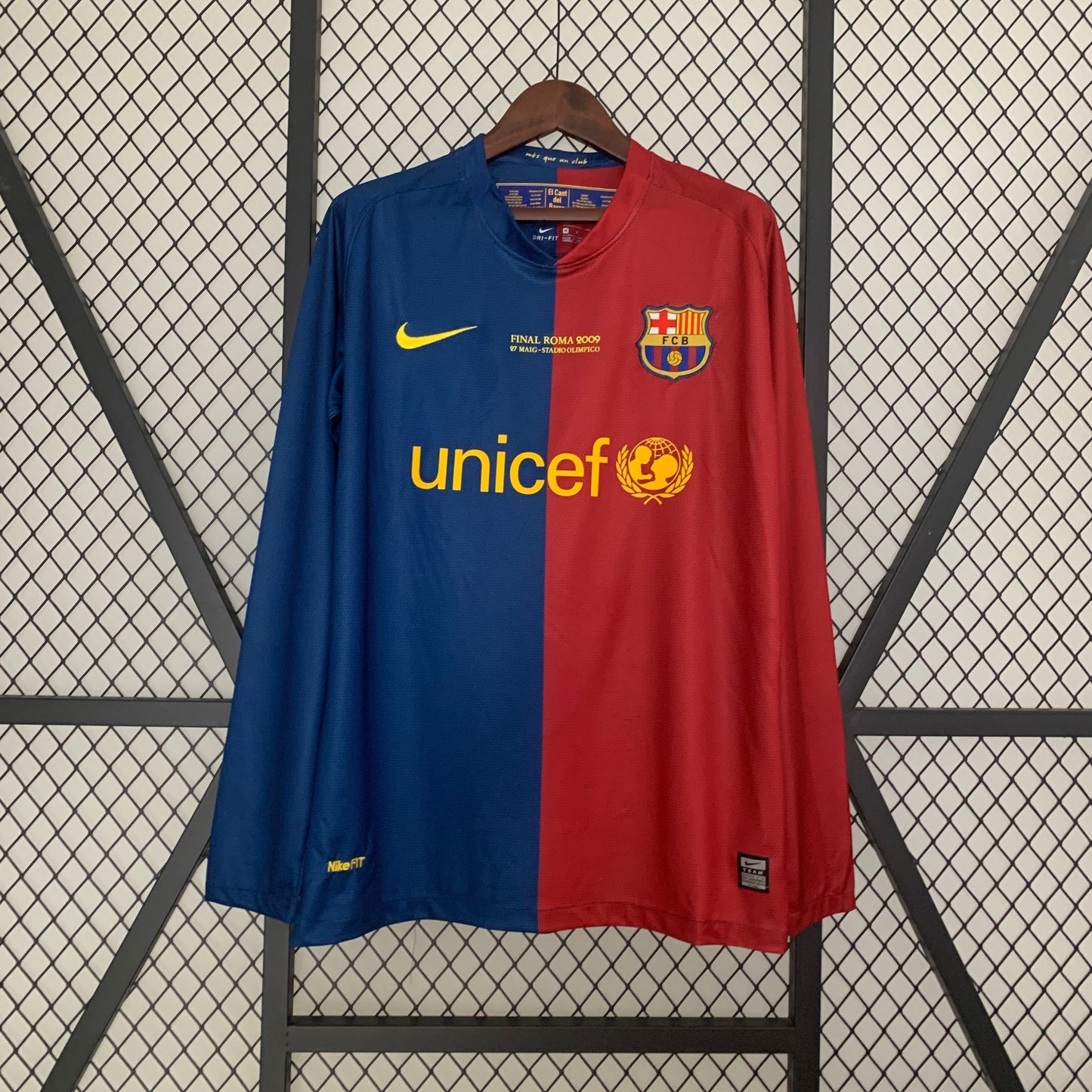 BARCELONA I 08/09 MASCULINA (RETRÔ) MANGA LONGA ESPECIAL CHAMPIONS