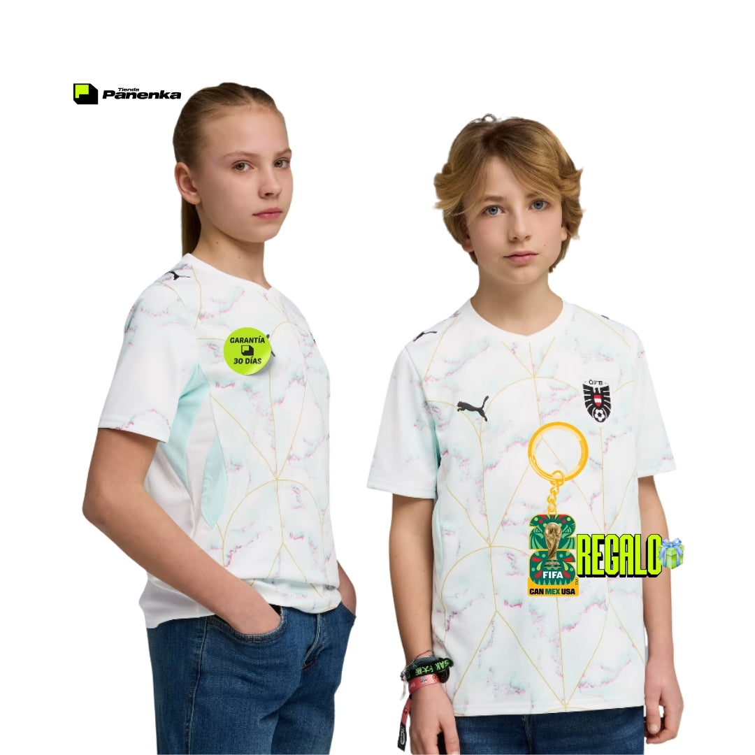 ÁUSTRIA SEGUNDA CAMISA 2026 CONJUNTO INFANTIL