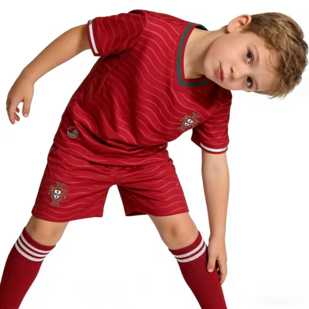 KIT INFANTIL SELEÇÃO PORTUGAL PRINCIPAL COPA DO MUNDO 2026
